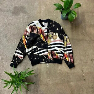 Vintage Sailor All  Over Print Light Jacket Medium